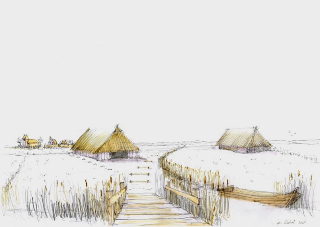 Vronen gezien het water van de Vronermeer