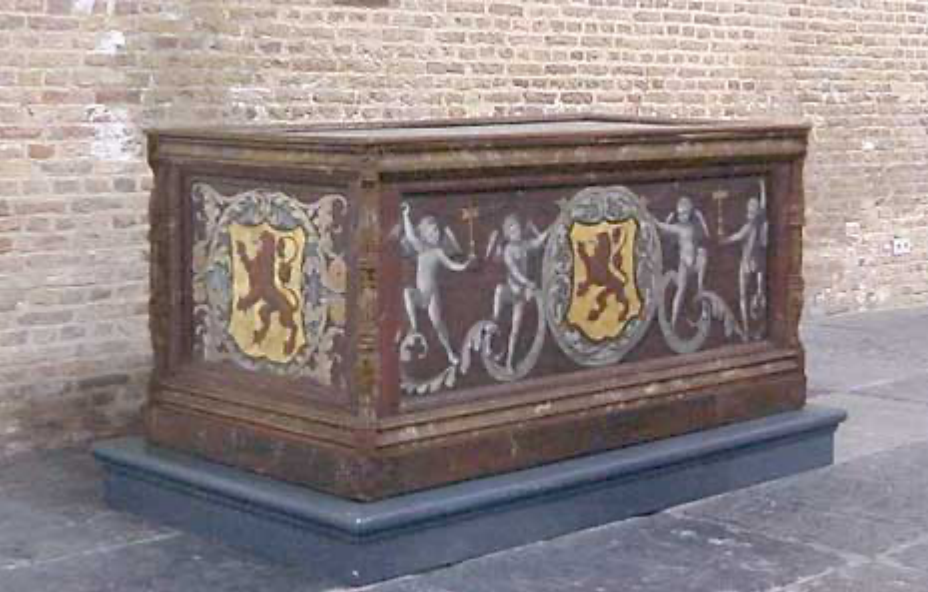De (lege) tombe van Floris V in de Grote Kerk van Alkmaar